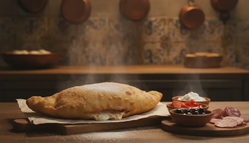 Smažená pizza fritta jako symbol neapolské tradice